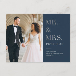 Lavish Glow Silver Wedding Aankondiging Briefkaart