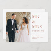 Lavish Mariage Rose Faire-part (Devant / Derrière)