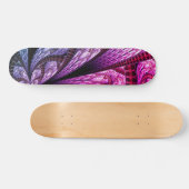 Lavish Paarse Fractal Design Digital Art Skateboard (Horizontaal)