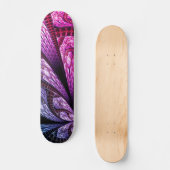 Lavish Paarse Fractal Design Digital Art Skateboard (Voorkant)