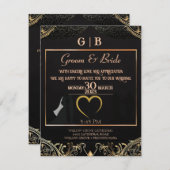 Lavish Royal Faire-part de mariage (Devant / Derrière)