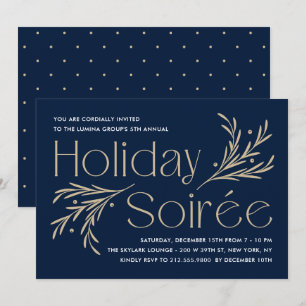 Lavish Soirée Editable Color Holiday Party Invitat Kaart