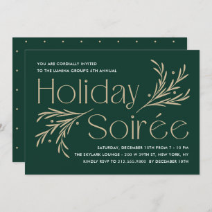 Lavish Soirée Editable Color Holiday Party Invitat Kaart