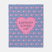 LAVISHLY LOVED Christelijk Fleece Deken (Voorkant)