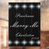 Lavishly op Monogram Wedding Diamond Light Marry Raamsticker (Vel 2)