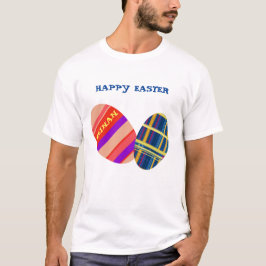 LavishlyOn Monogram Happy Easter Eggs T-shirt