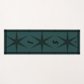 LavishlyOn Monogram Mannen Aqua Starfish Yogamat (Voorkant (horizontaal))