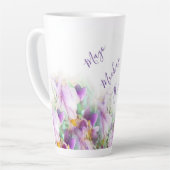 LavishlyOn Muchas Flores Mayo Paarse Irish Swath Latte Mok (Linkerhoek)