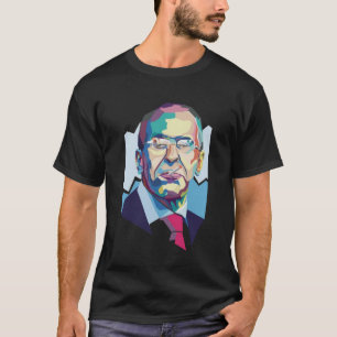 Lavrov Polygonal Portret Russia Politiek T-shirt