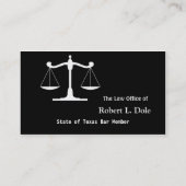 Law BusinessCard Black Visitekaartje (Achterkant)