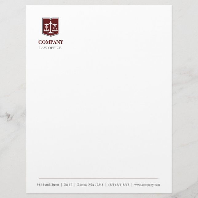 Law Firm Professional Letterhead Briefhoofd (Voorkant)