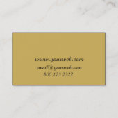 Law Firma Black Bold Gold Letters Visitekaartje (Achterkant)