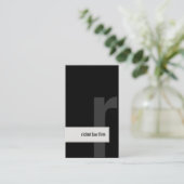 Law Firma Lawyer Visitekaartje Bold Monogram Black (Staand voorkant)