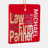 Law Firma Partner Extraordinaire CUSTOM Keramisch Ornament (Rechts)
