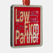 Law Firma Partner Extraordinaire Metalen Ornament (Rechts)