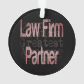 Law Firma Partner Extraordinaire Ornament (achterkant)