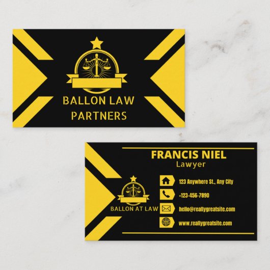 Law & Justice Advisor – broader and professional Visitekaartje (Voorkant / Achterkant)