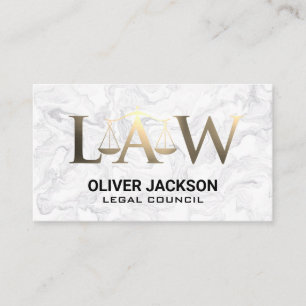 Law Justice Scales advocaat Visitekaartje