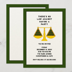 Law Kantoor Holiday Party Kaart