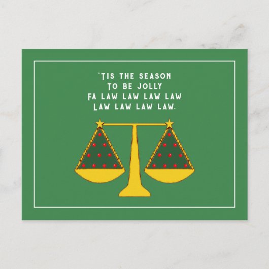 Law Kantoor Kerstfeestay Greeting Briefkaart (Voorkant)