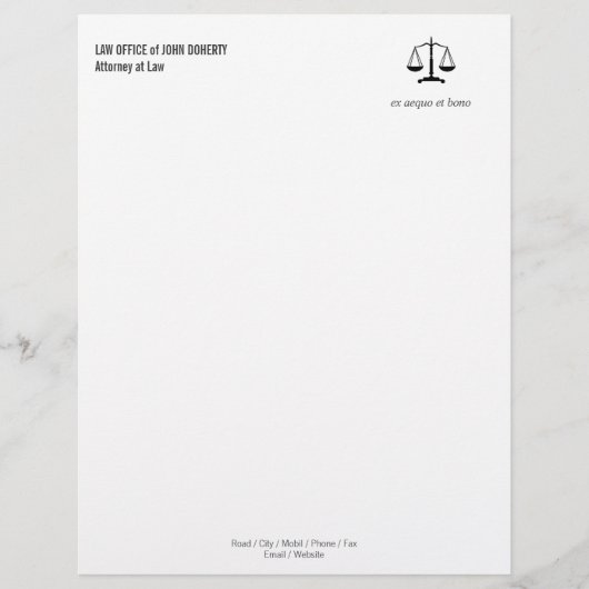 LAW KANTOOR Letterhead Briefhoofd Ontwerp (Voorkant)