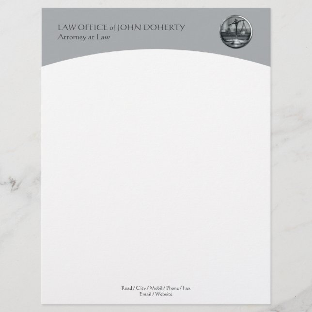 LAW KANTOOR Letterhead Persoonlijk Briefhoofd (Voorkant)