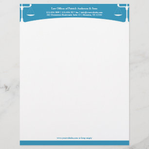 Law Letterhead Gepersonaliseerd Briefhoofd