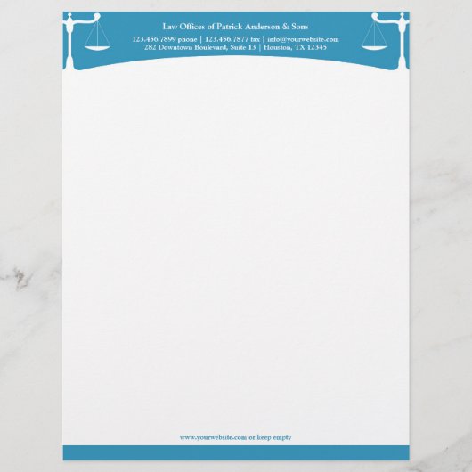Law Letterhead Gepersonaliseerd Briefhoofd (Voorkant)