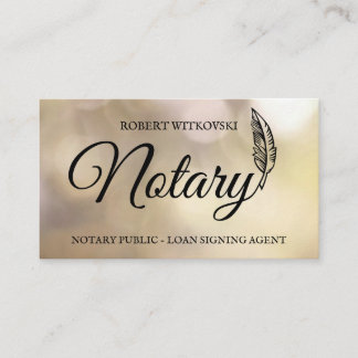 Law Notary Feather Logo Service Visitekaartje