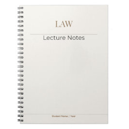 Law Notebook – Minimal Academic Edition Notitieboek