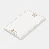 Law Scales Gavel Juridisch Antiek Custom Name Post-it® Notes (Schuin)