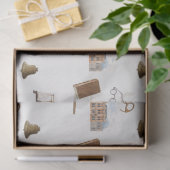 Law Scales Gavel Juridisch Antiek Patroon Tissuepapier (Geschenk)