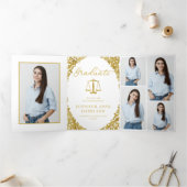 Law School 7 Photos Graduation Party Invitations (Intérieur)