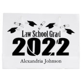 Law School Afstudeerder 2022 Afstuderen Gift Bag ( Groot Cadeauzakje (Achterkant)