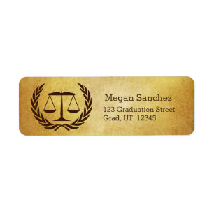 Law School Afstudeerder Parchment Etiket