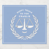 Law School Afstudeerfeest Mousserende Wijn Label Sparkling Wijnetiket (Enkel label)