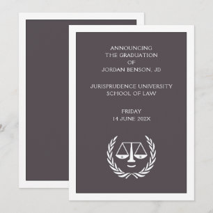 Law School Afstuderen aankondiging