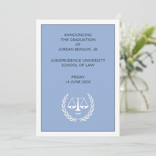 Law School Afstuderen aankondiging (Staand voorkant)