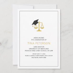 Law School Afstuderen aankondiging