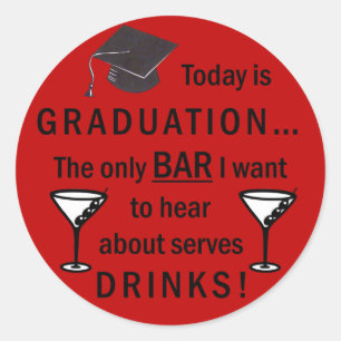 Law School Afstuderen Bar Exam Funny Lawyer Ronde Sticker