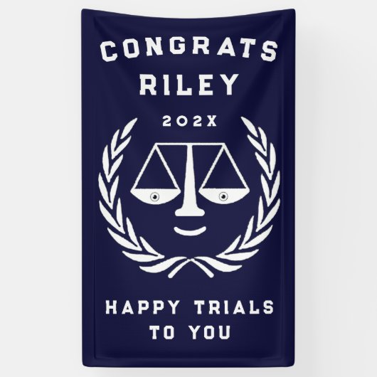 Law School Afstuderen Congrats Banner (Verticaal)