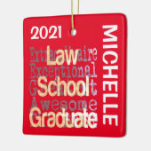 Law School Afstuderen Extraordinaire CUSTOM Keramisch Ornament (Links)