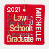 Law School Afstuderen Extraordinaire CUSTOM Keramisch Ornament (Achterkant)
