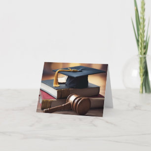Law School Afstuderen Kaart-Pet & Gavel Kaart