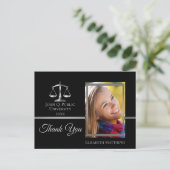 Law School Afstuderen Name Foto Hartelijk dank Briefkaart (Staand voorkant)