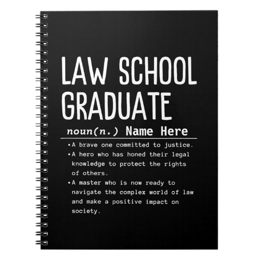Law School afstuderen Notitieboek (Voorkant)