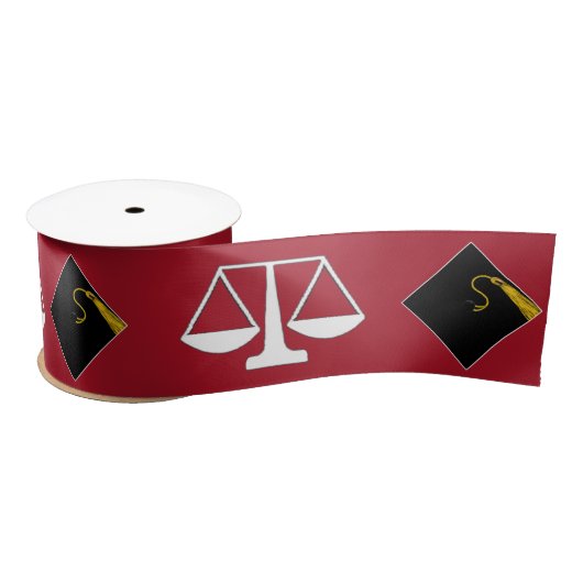 Law School Afstuderen Satin Ribbon Lint (Spoel)