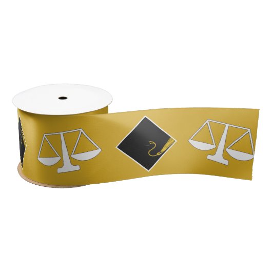Law School Afstuderen Satin Ribbon Lint (Spoel)