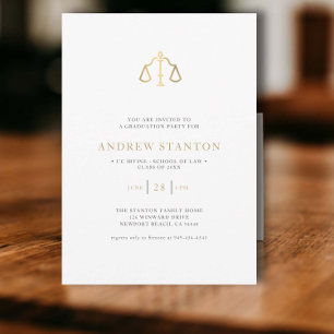 Law School Afstuderen Schalen van Rechtvaardigheid Kaart