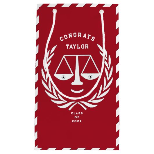 Law School Afstuderen Small Gift Bag Klein Cadeauzakje (Voorkant)